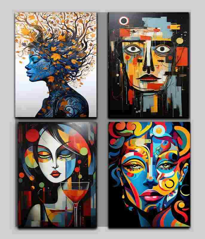 Abstract Face Metal Posters