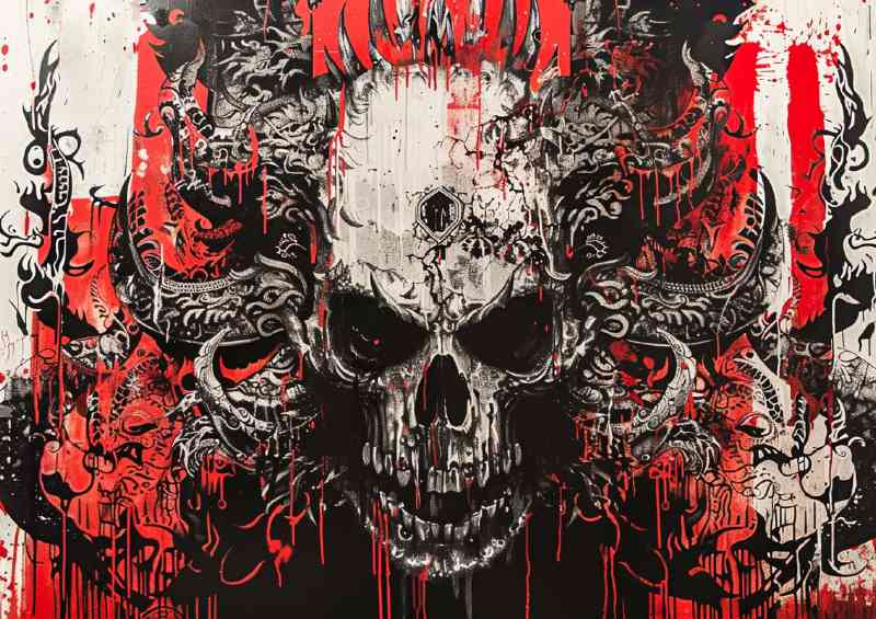 The Devil painting style dark | Metal Poster