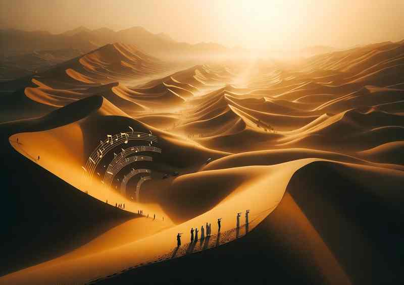 Whispering Sands Golden Dunes Metal Poster