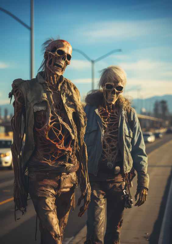 Zombies of California uprising | Metal Poster