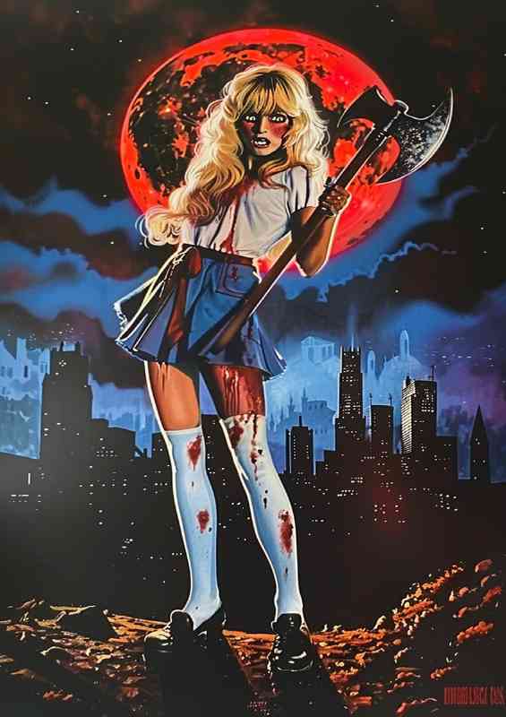 1980s movie poster big axe full moon | Metal Poster