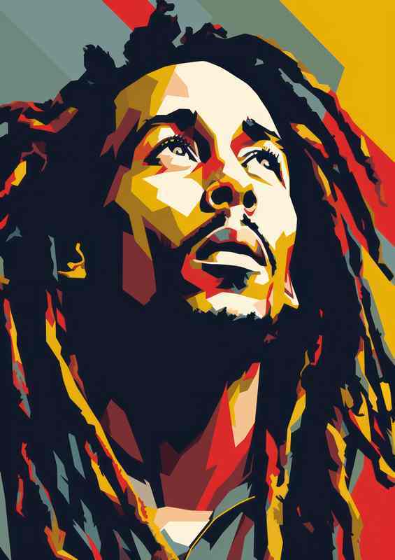 Bob Marley pop art | Metal Poster