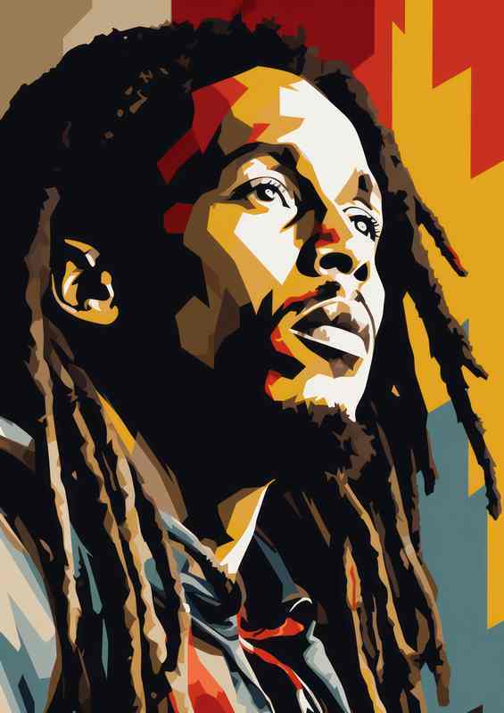 Bob Marley pop art robert nesta | Metal Poster