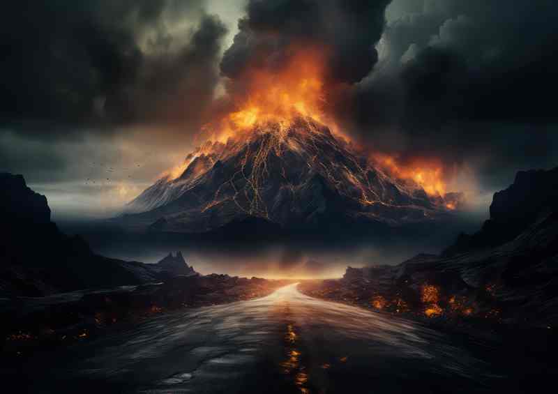 Road to Mountain Heaven | Metal Poster