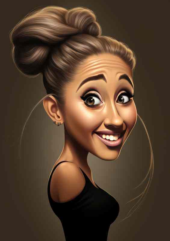 Caricature of Ariana Grande | Metal Poster