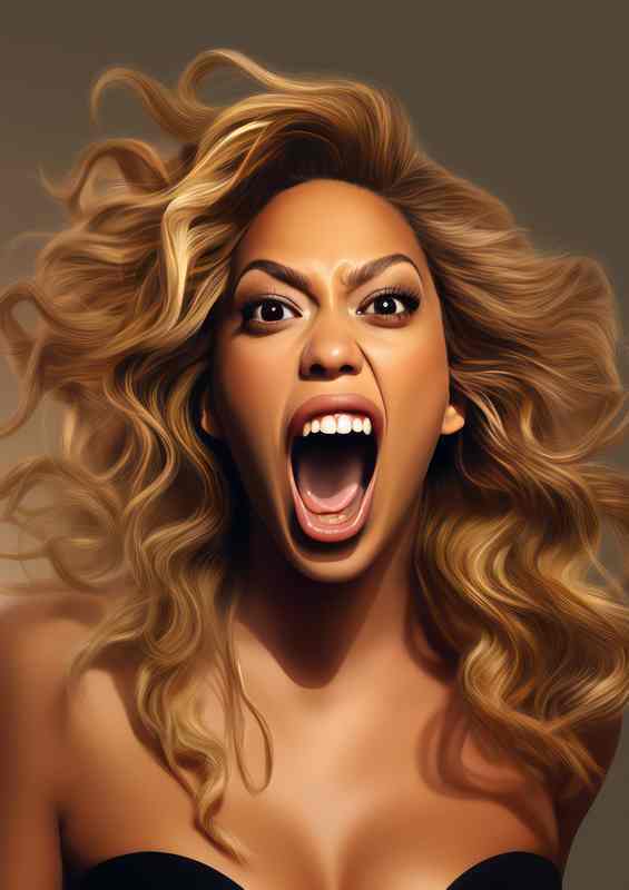 Caricature of Beyonce | Metal Poster