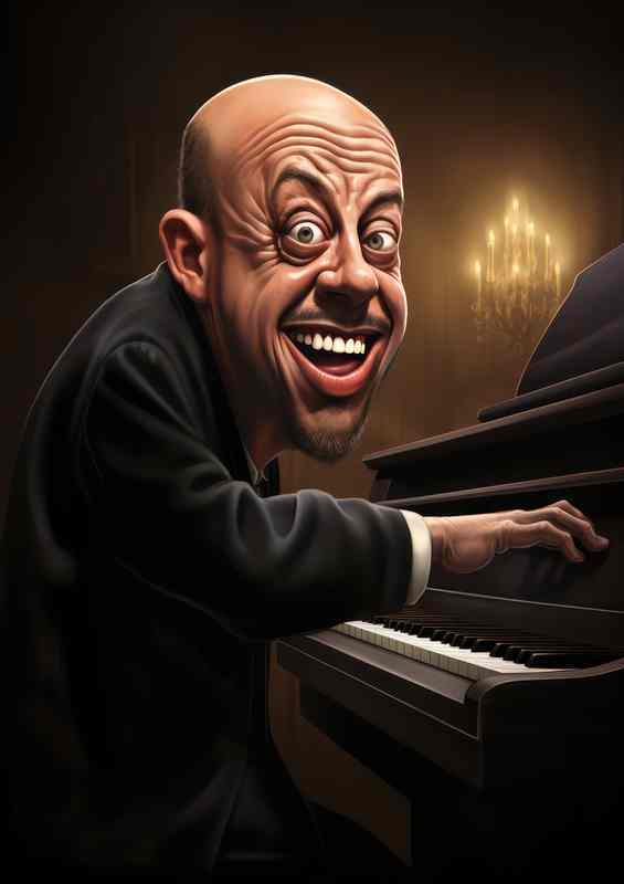 Caricature of Billy Joel | Metal Poster