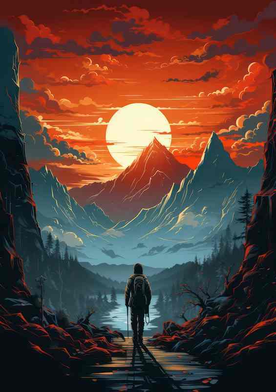 Shadows Through The Mountain Range | Metal Poster
