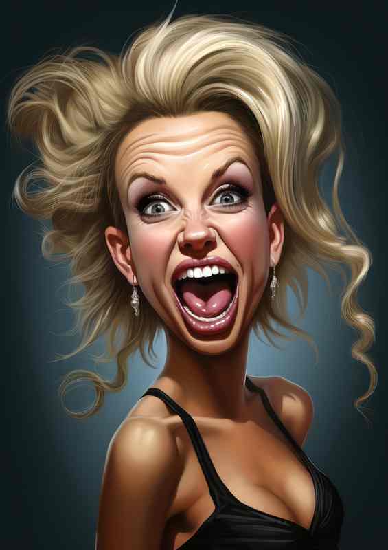 Caricature of Britney spears | Metal Poster
