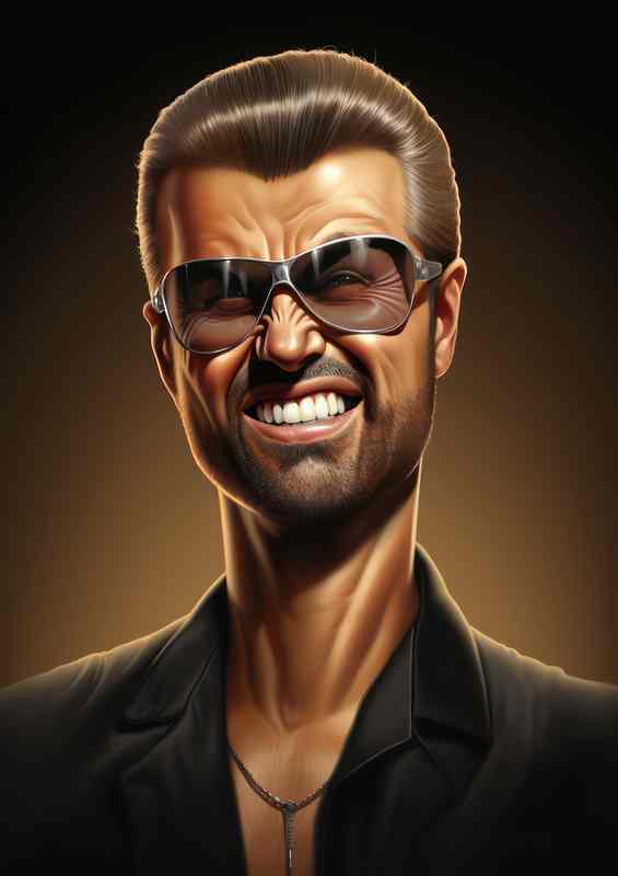 Caricature of George Michael | Metal Poster