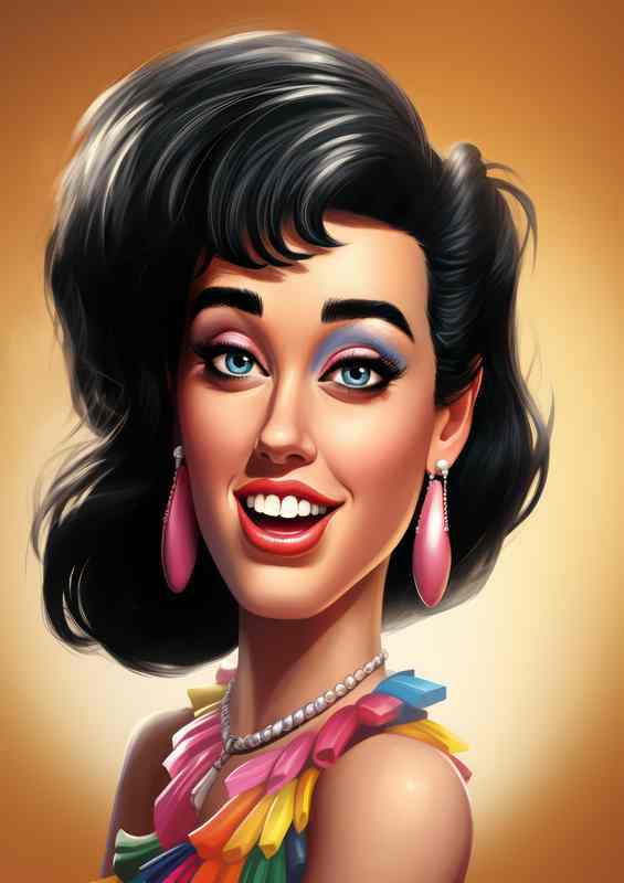 Caricature of Katy Perry | Metal Poster