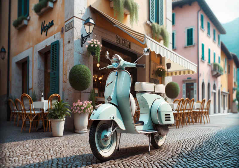 Italian Icon a classic Vespa scooter | Metal Poster