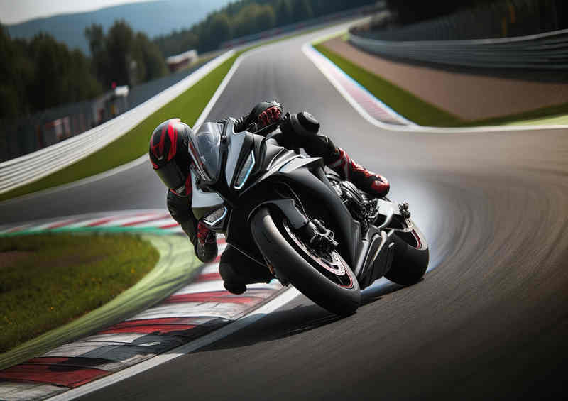 Racing Rapture a modern sportbike | Metal Poster