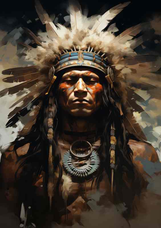 Native Indian Legacy Shining Through History | Metal Poster