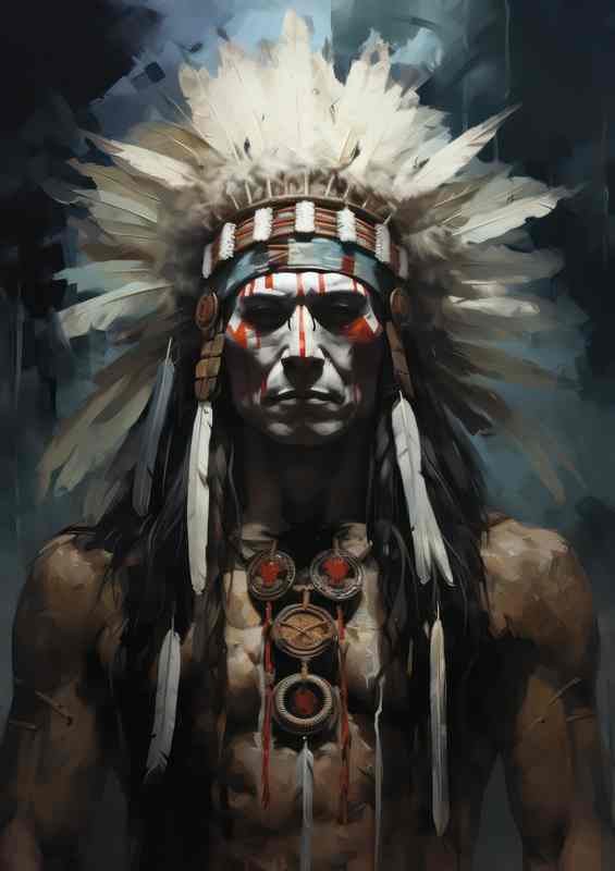 Resilient Spirit of the Native Indian | Metal Poster