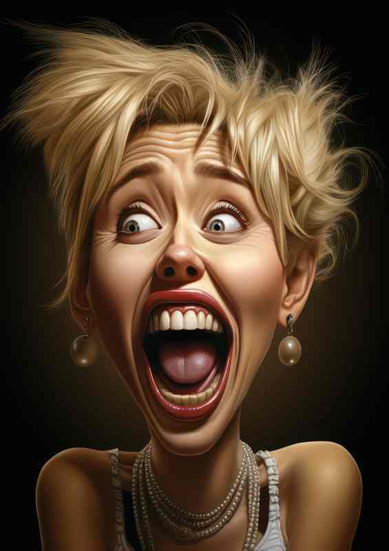 Caricature of Miley Cyrus | Metal Poster