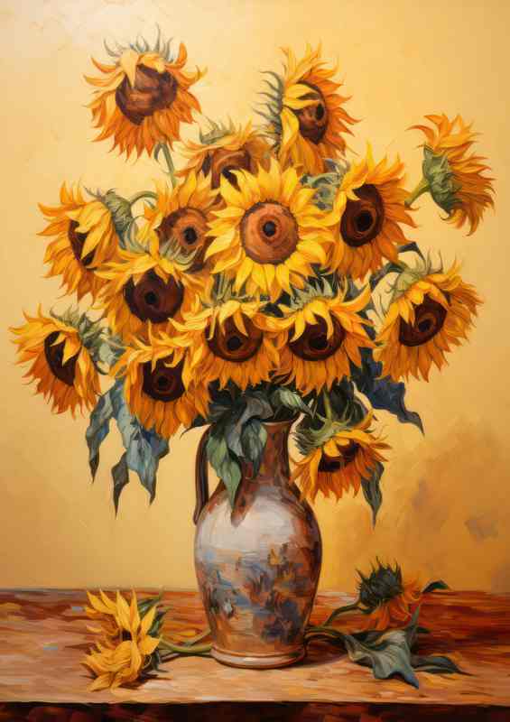 Sunflower Fields Bloom in Radiant Harmony | Metal Poster