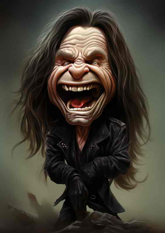 Caricature of Ozzy Osbourne | Metal Poster