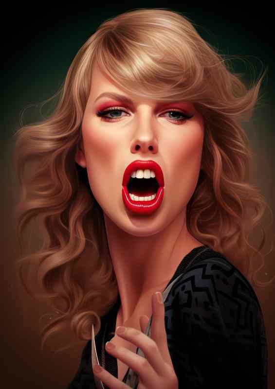 Caricature of Taylor swift | Metal Poster