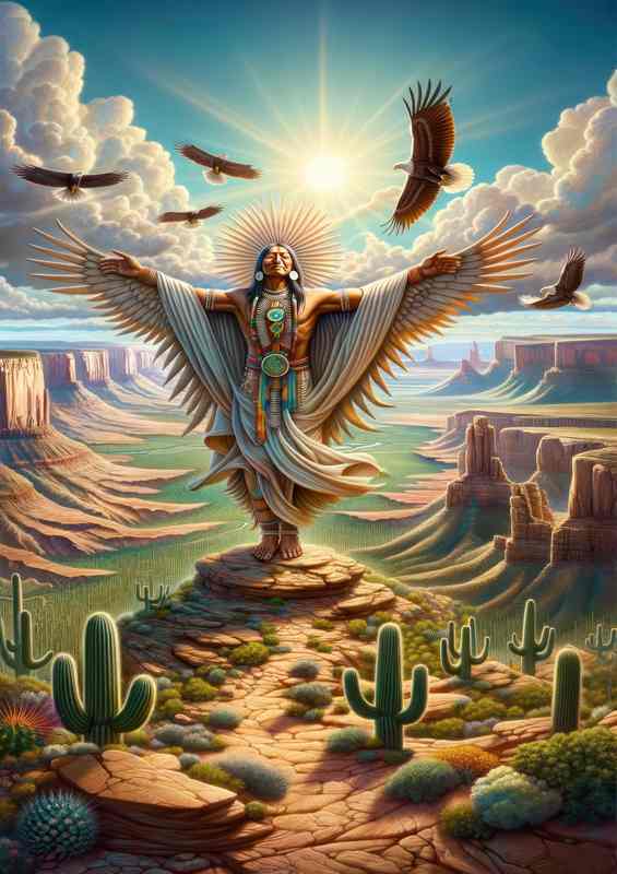 Apache deity Usen creator and giver of life | Metal Poster
