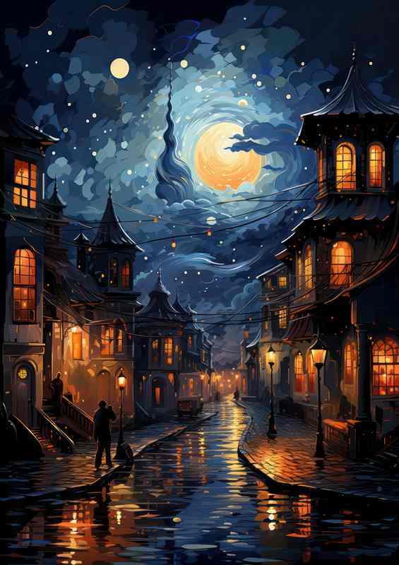 Midnight Magic Graces the Village with Stars | Metal Poster