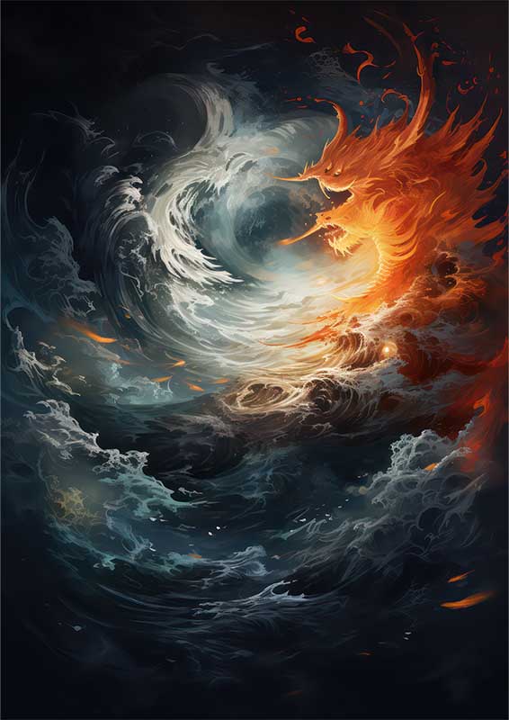The Heart and Soul Artistry surrounded by clouds | Metal Poster