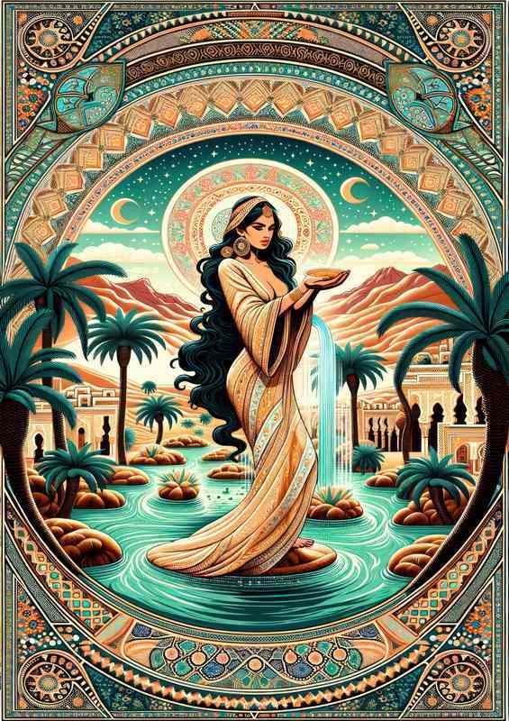 Berber spirit Aisha Qandisha enchantress of waters | Metal Poster