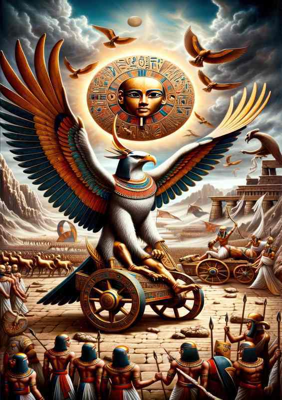 Montu War God of Thebes Metal Poster