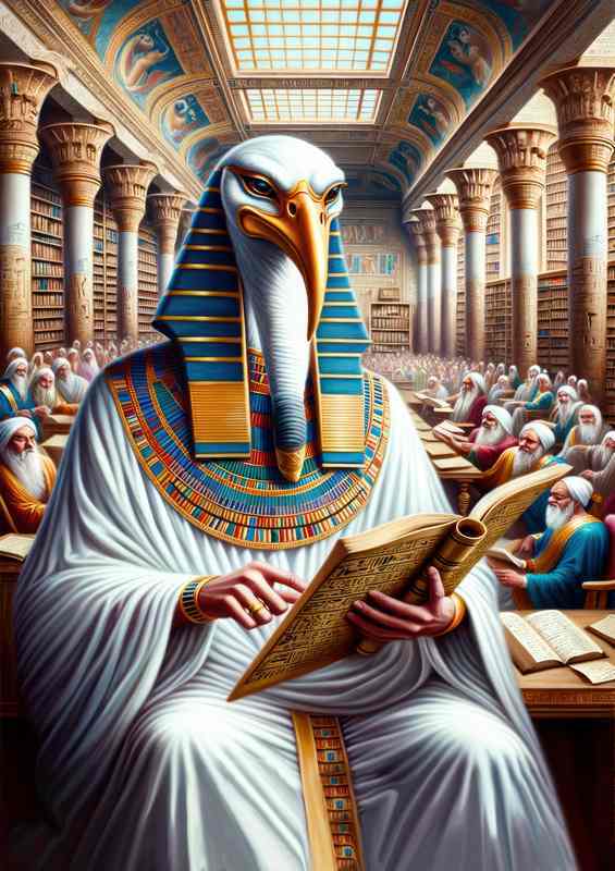 Egyptian god Thoth god of wisdom and writing | Metal Poster