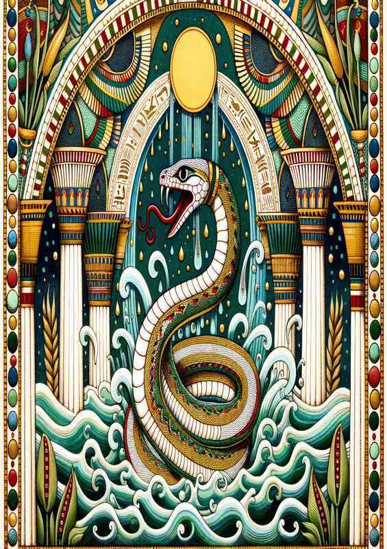 Egyptian Serpent Goddess Kebechet Metal Poster