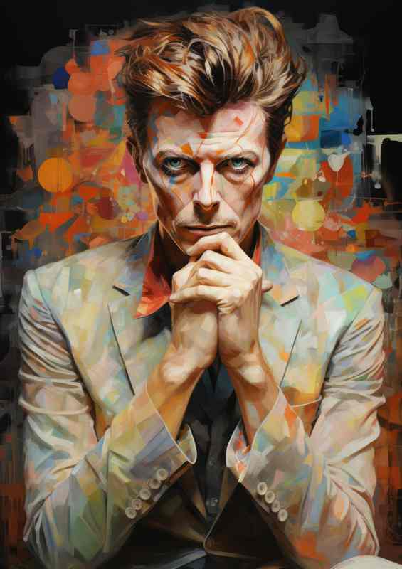 David bowie in silent pose | Metal Poster