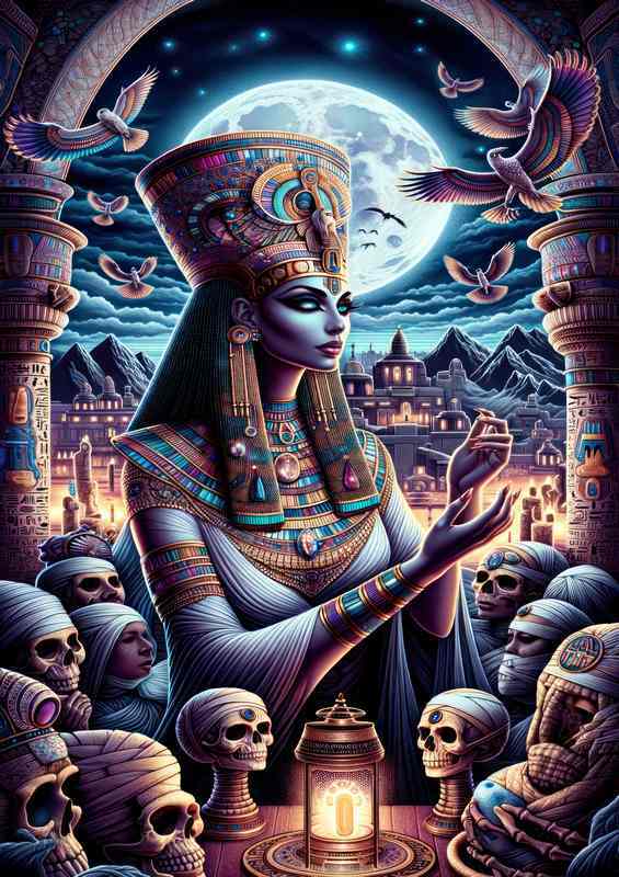 Egyptian goddess Nephthys protector of the dead | Metal Poster