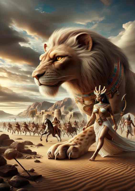 Egyptian goddess Sekhmet lioness goddess of war | Metal Poster