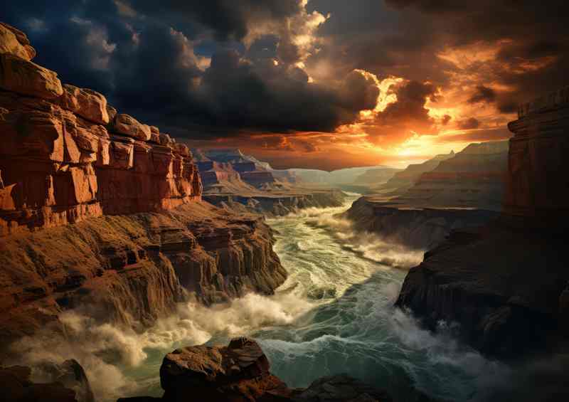 An Electrical View Grand Canyon Dreams | Metal Poster