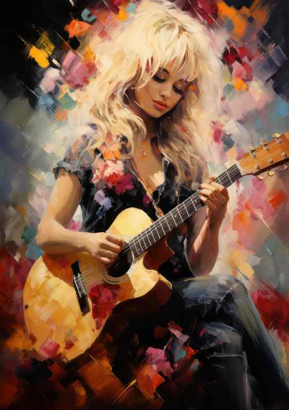 Dolly Parton Very colourful | Metal Poster