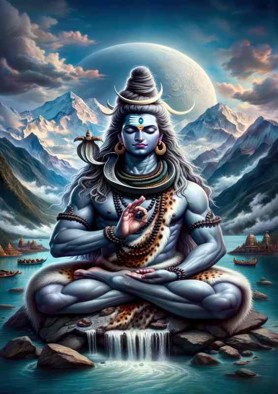 Hindu deity Lord Shiva destroyer and transformer | Metal Poster