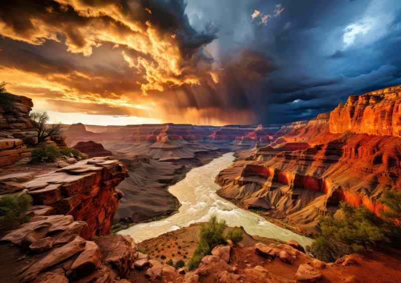 Natures Fury Grand Canyon | Metal Poster