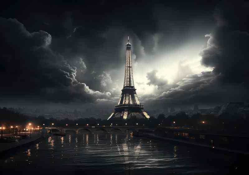 Paris In Monochhrome | Metal Poster