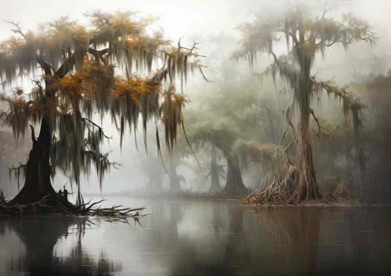 Swamp Trees A Misty Wonder | Metal Poster