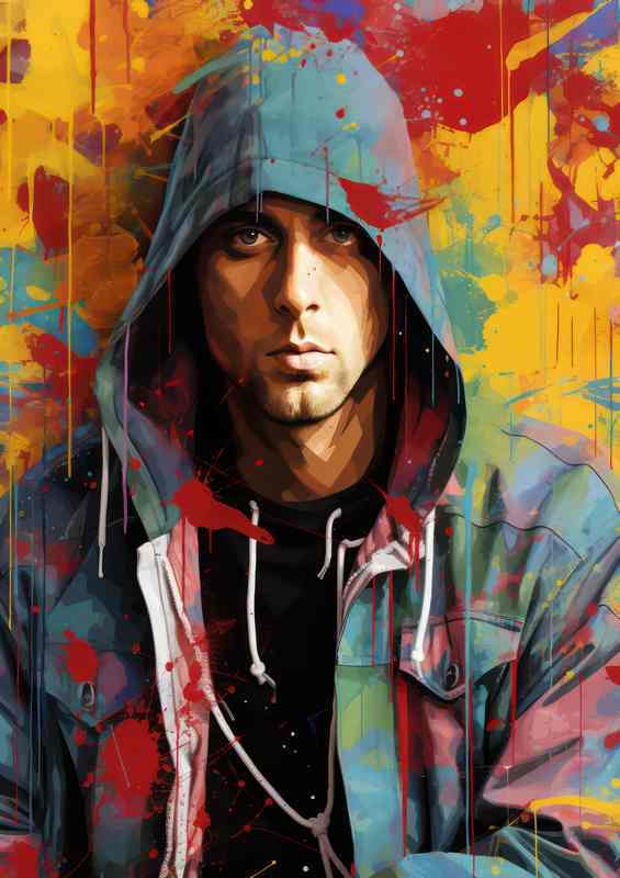 Eminem Very colourful | Metal Poster