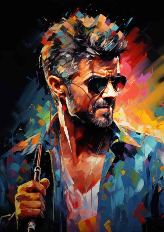 George Michael Very colourful | Metal Poster