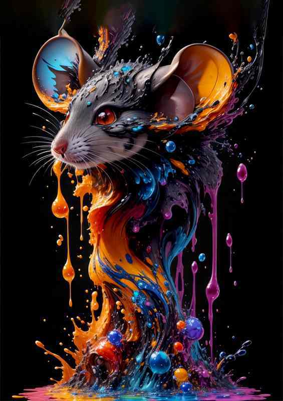 Door mouse splash art | Metal Poster