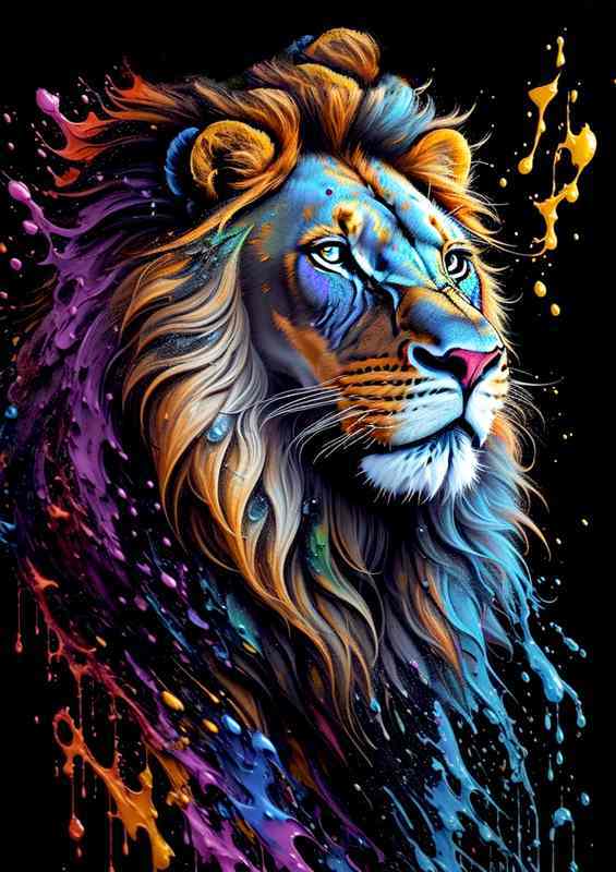 Lion King Splash Art Metal Poster