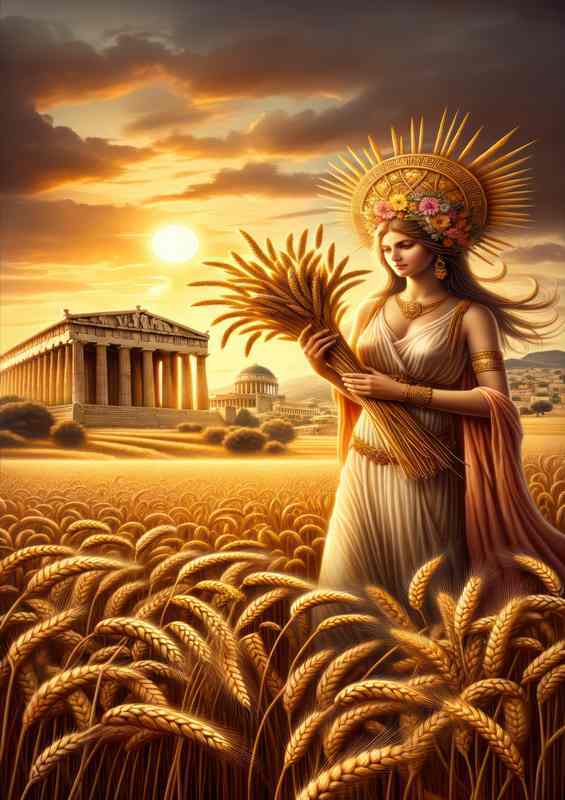 Harvest Goddess Metal Poster