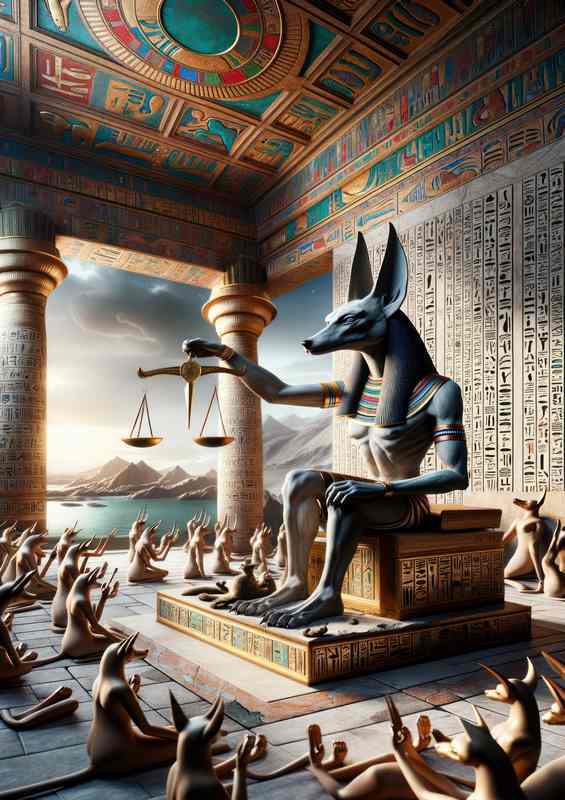 Pagan god Anubis Egyptian god of mummification | Metal Poster