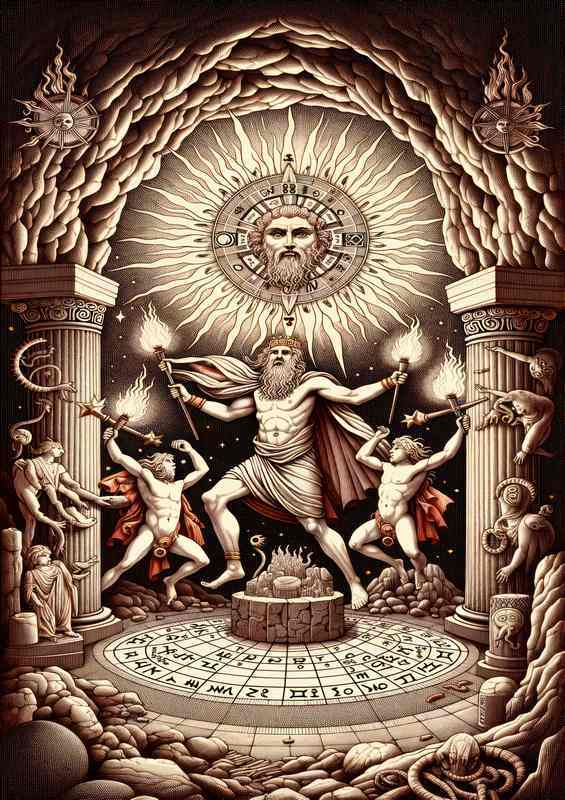 Pagan god Mithras associated with sun and light | Metal Poster