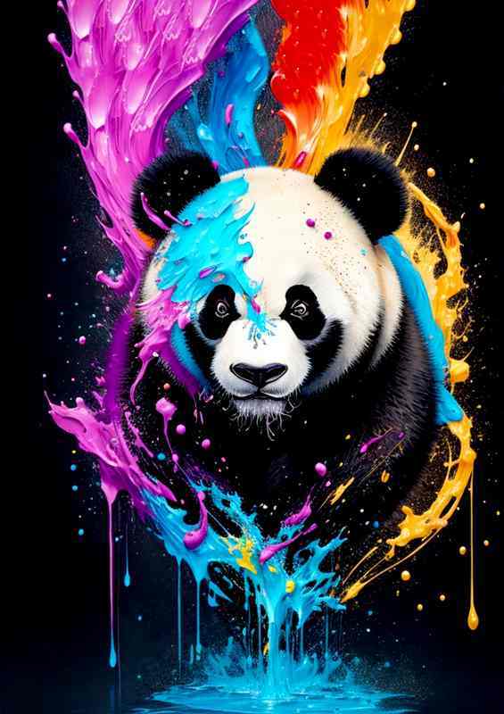 Spectrum of Panda Serenity | Metal Poster