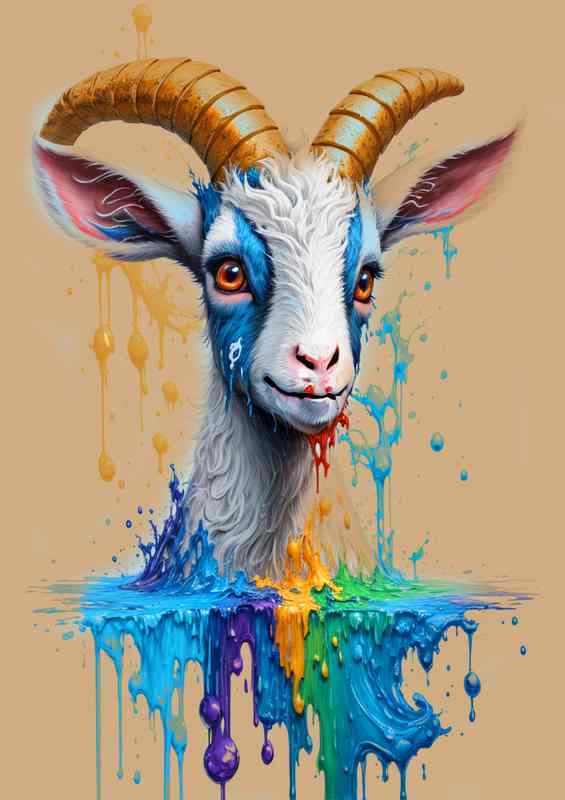 Spectrum of the Goat | Metal Poster