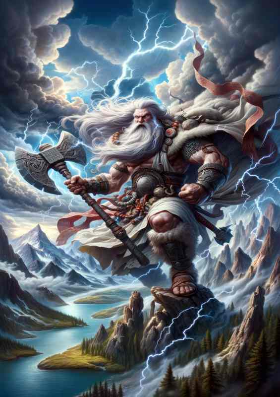 Perun Thunder God Metal Poster