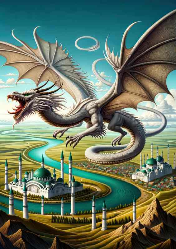 Tatar spirit Zilant dragon guardian | Metal Poster